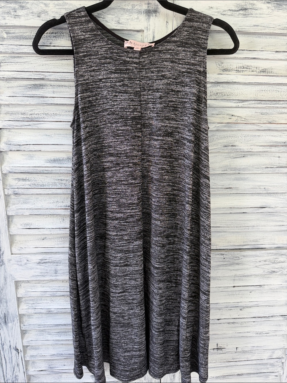 Philosophy Sleeveless Gray Marled Dress Size XS